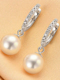 925 Sterling Silver Freshwater Pearl Earrings - Trendsi