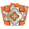 6" x 6" Retro Orange Mosaic Peel and Stick Removable Tiles