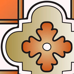 6" x 6" Retro Orange Mosaic Peel and Stick Removable Tiles - Homeroots