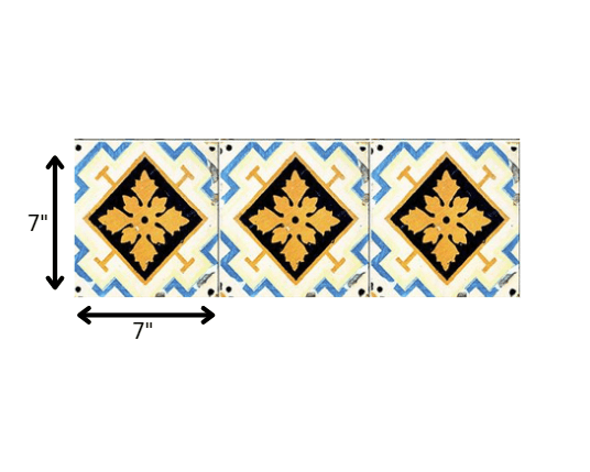 7" x 7" Gold Snowflake Peel and Stick Removable Tiles - Homeroots