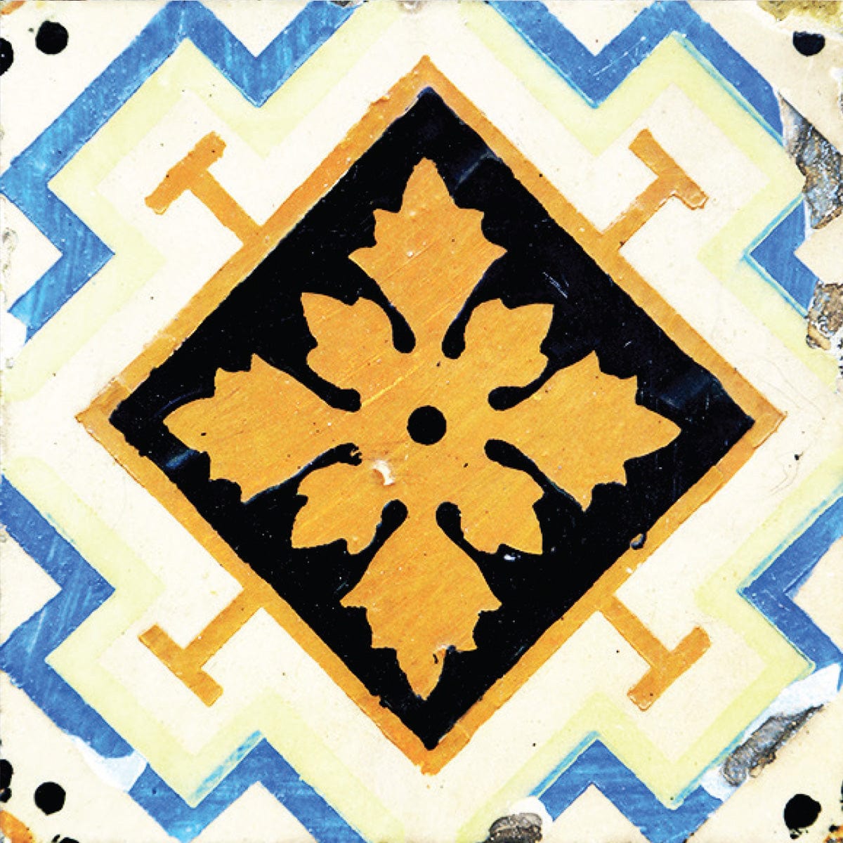 7" x 7" Gold Snowflake Peel and Stick Removable Tiles - Homeroots