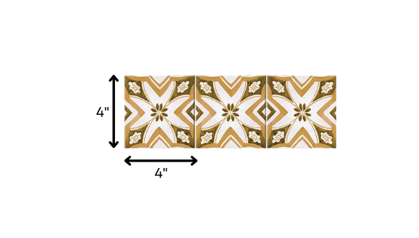 4" x 4" Papaya Peel and Stick Removable Tiles