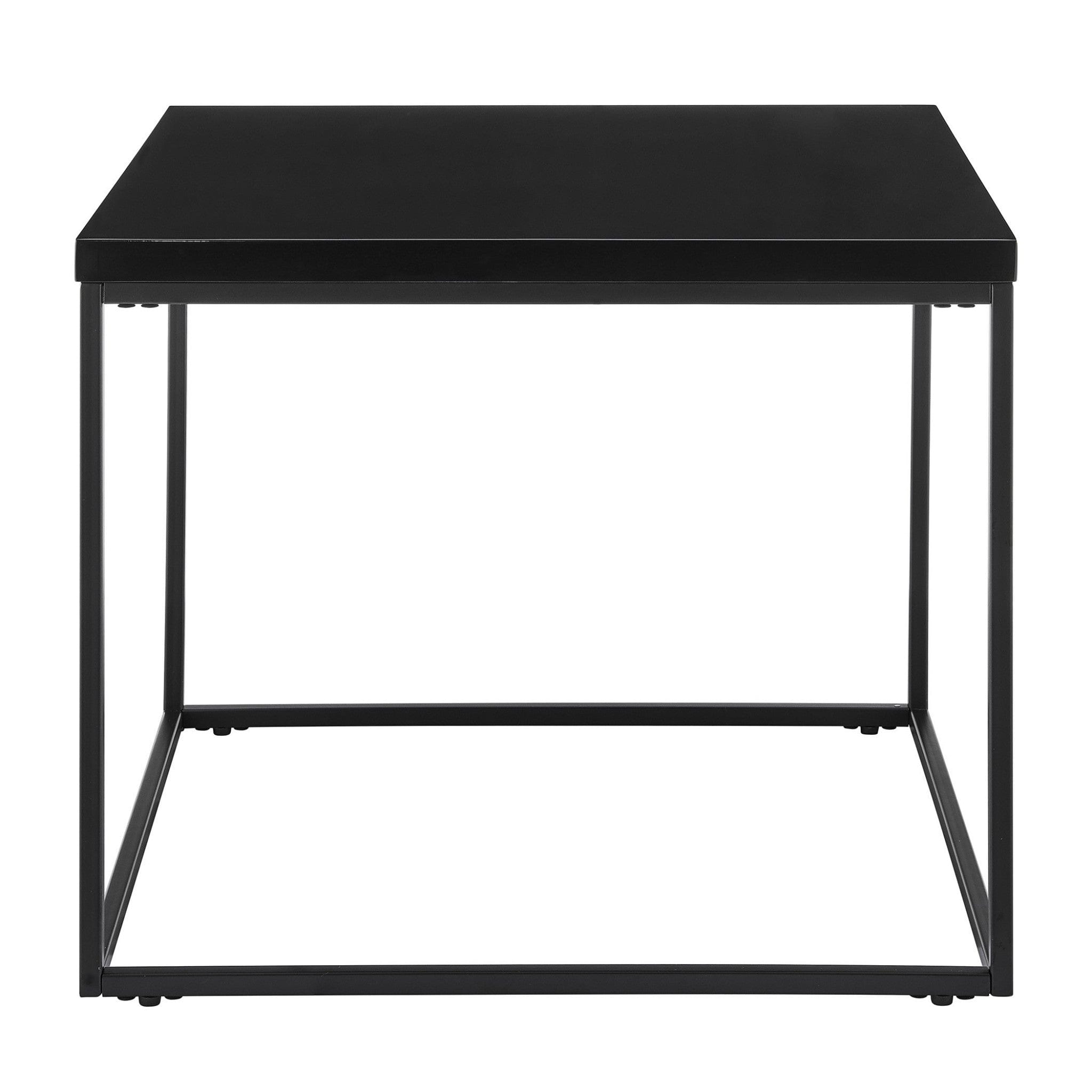 20" Black Square End Table - Homeroots