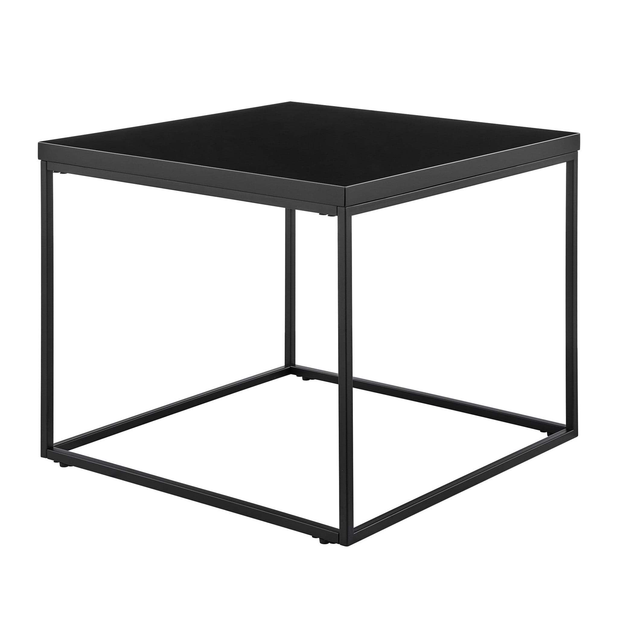 20" Black Square End Table - Homeroots