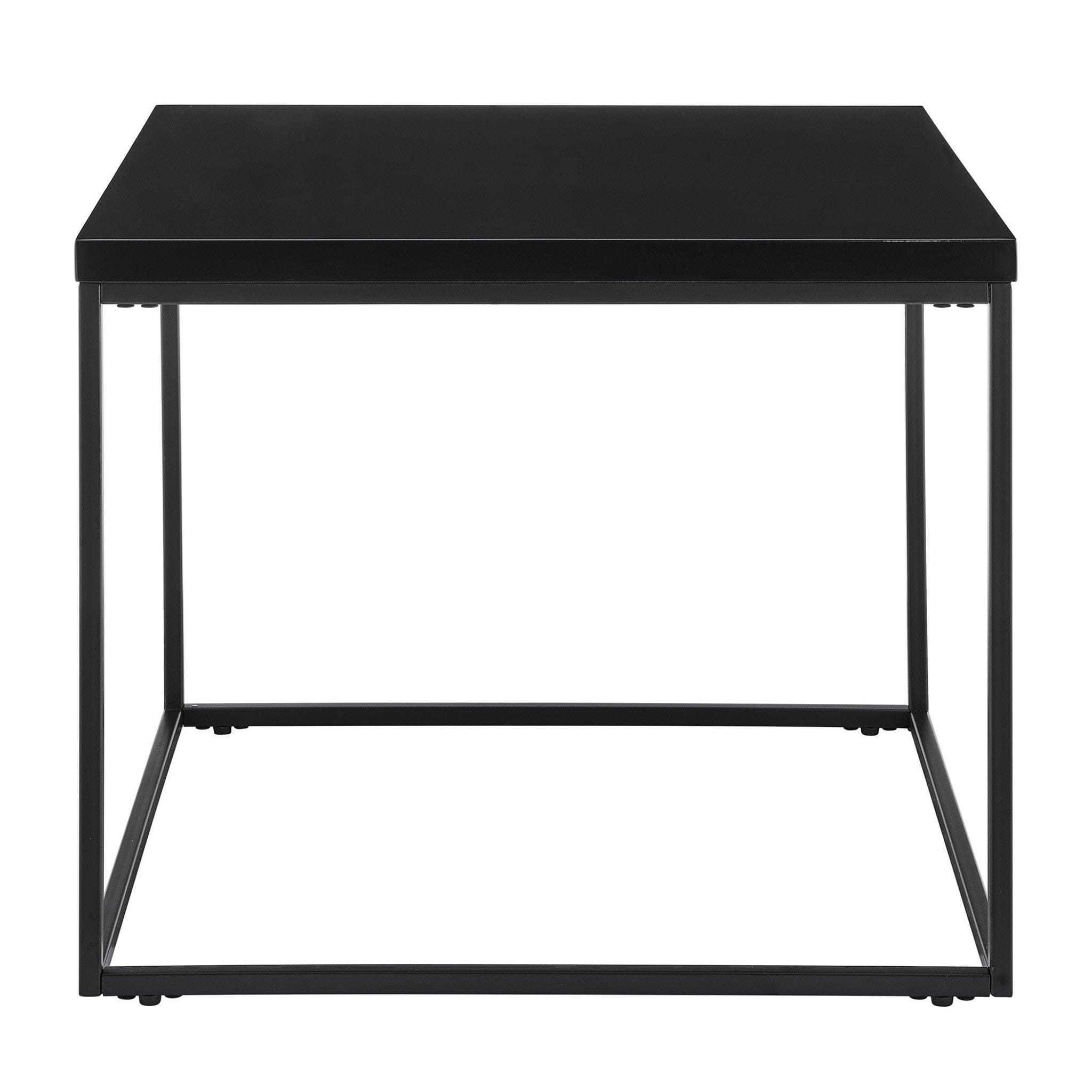 20" Black Square End Table - Homeroots