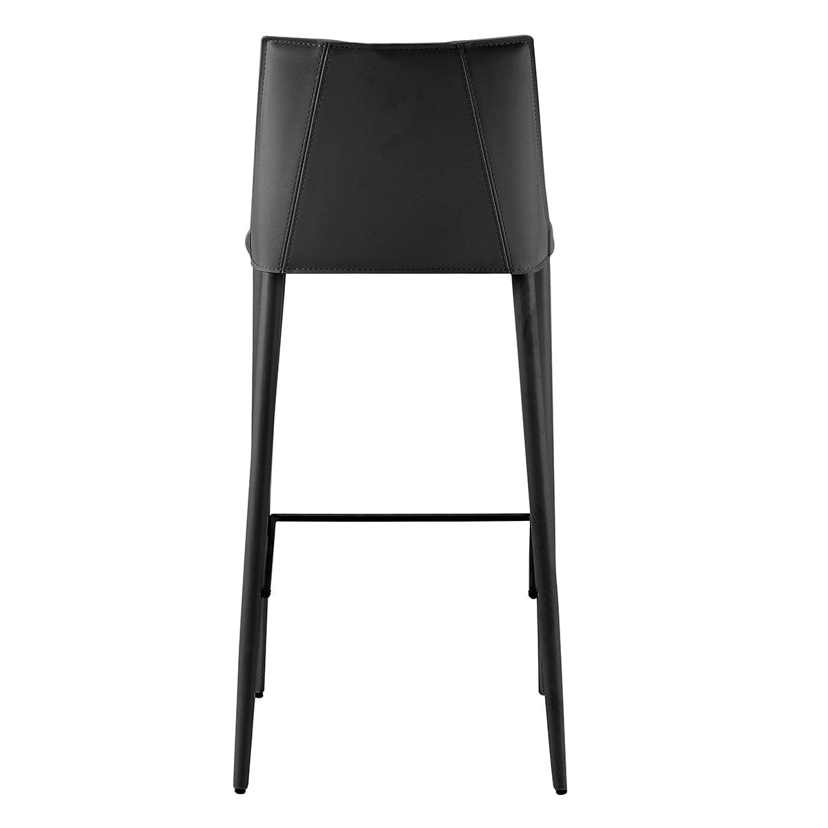 30" Black Steel Low Back Bar Height Bar Chair - Homeroots