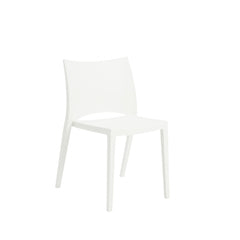 Set of Two White Stacking Indoor or Outdoor Chairs