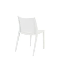 Set of Two White Stacking Indoor or Outdoor Chairs