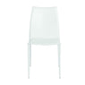 Set of Two Premium All White Stacking Dining Chairs