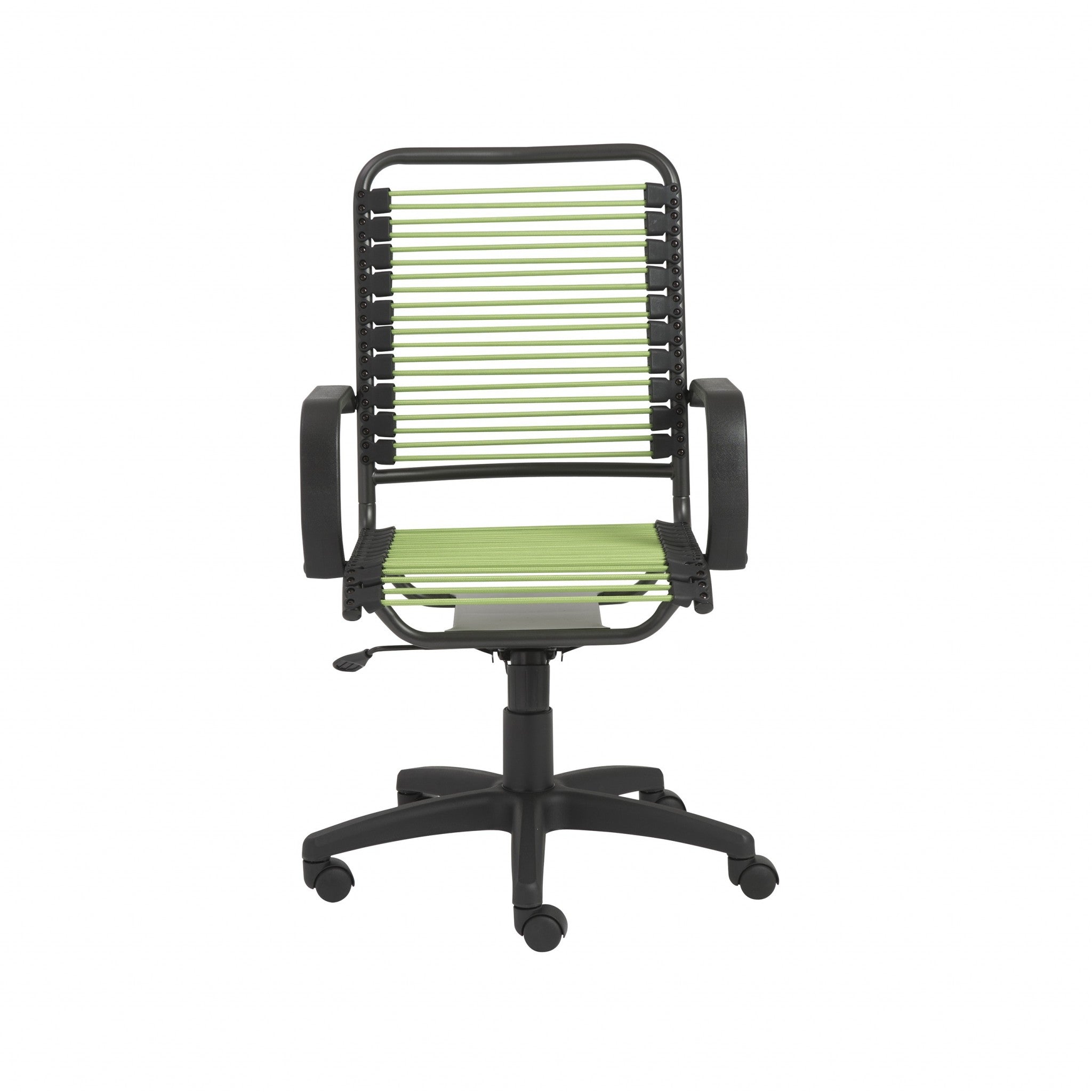 Green and Black Adjustable Swivel Bungee Rolling Office Chair