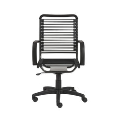 Black Adjustable Swivel Bungee Rolling Office Chair