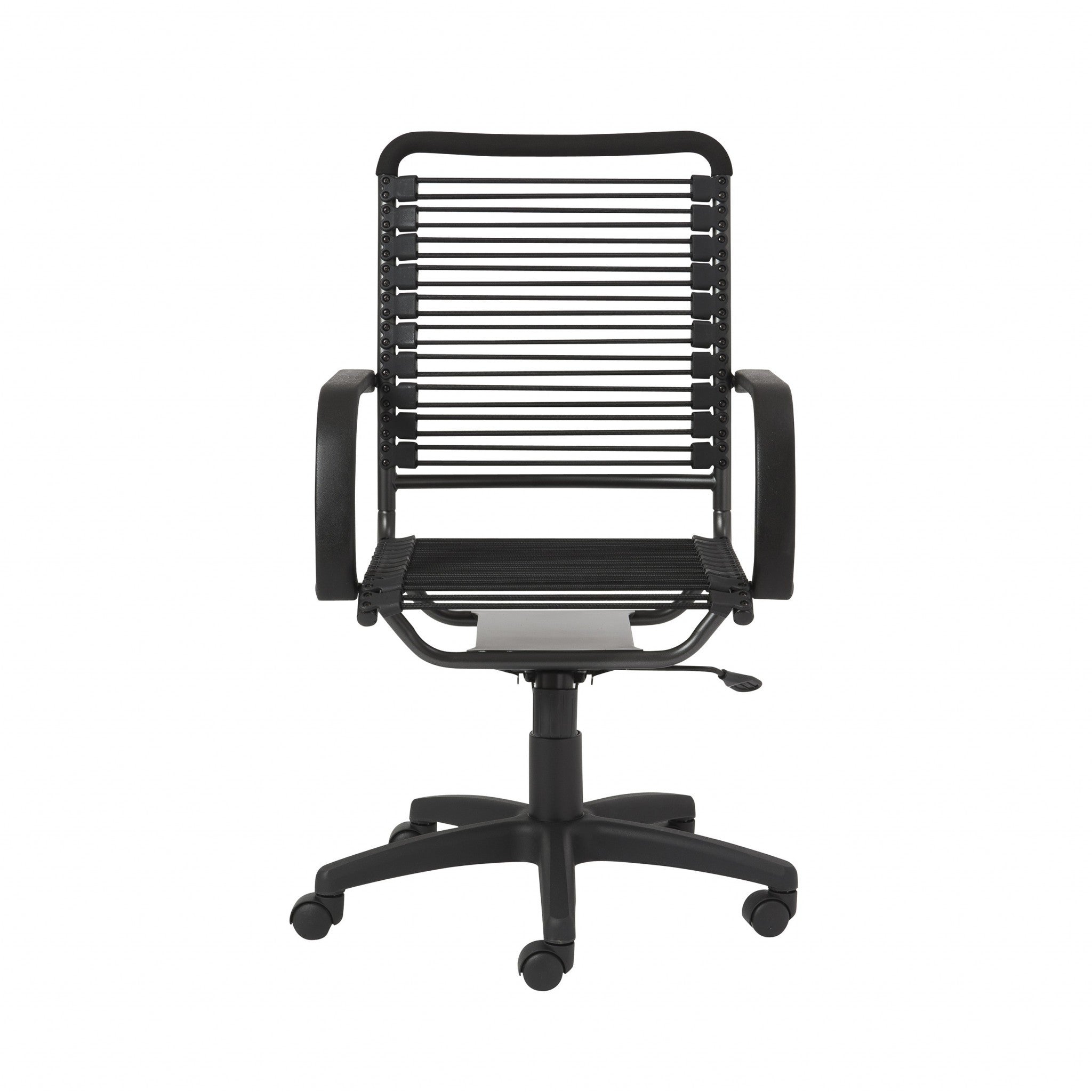 Black Adjustable Swivel Bungee Rolling Office Chair