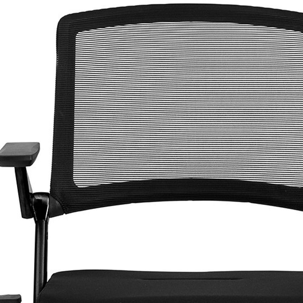 Set of Two Black Mesh Conference Office Chair