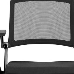 Set of Two Black Mesh Rolling Conference Office Chair