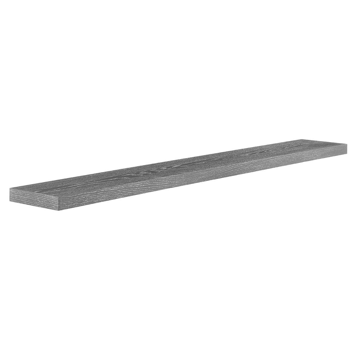 75" Gray Wooden Wall Mounted Floating Shelf - Homeroots