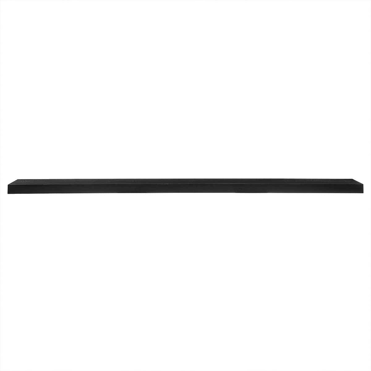 75" Black Wooden Wall Mounted Floating Shelf - Homeroots