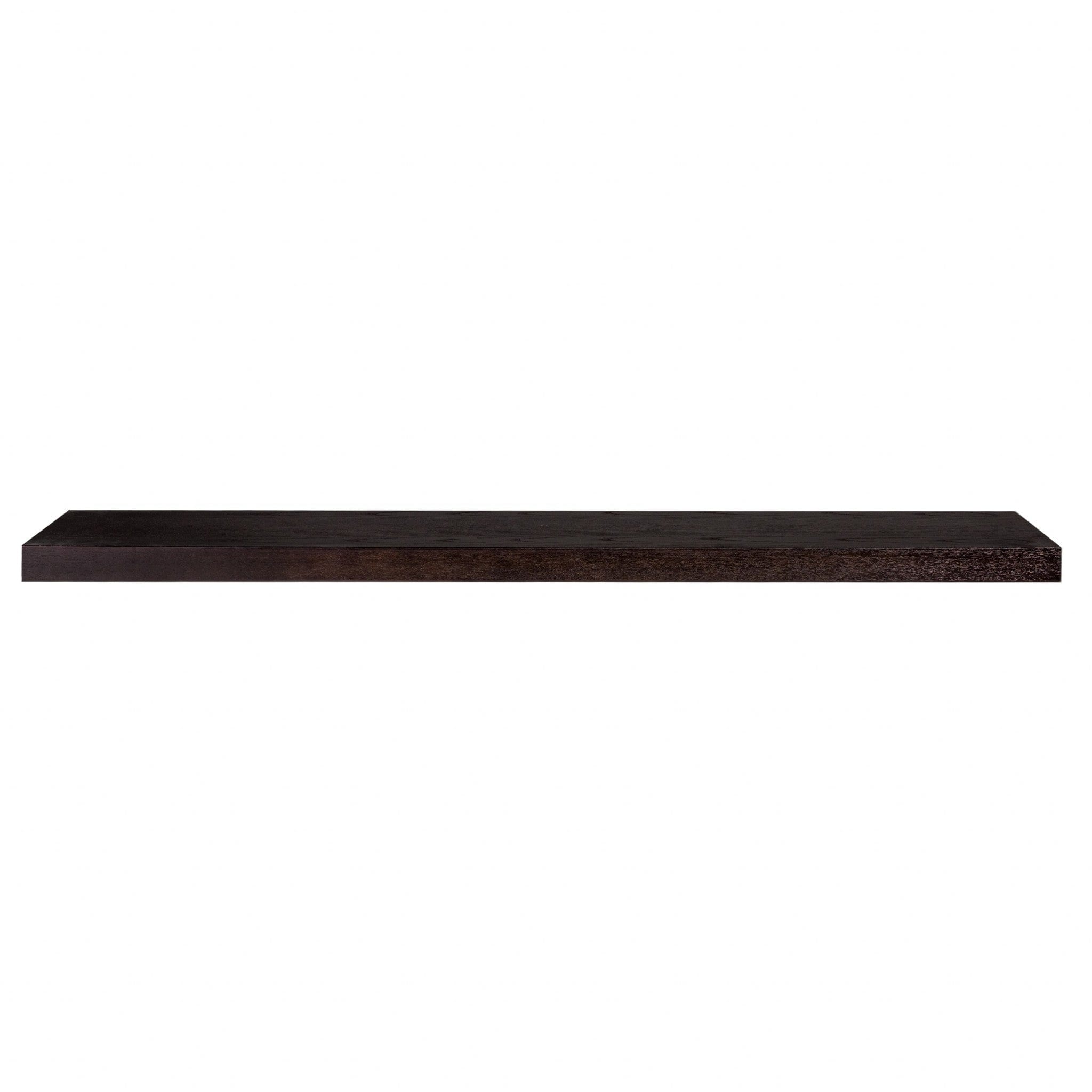 75" Espresso Wooden Wall Mounted Floating Shelf - Homeroots