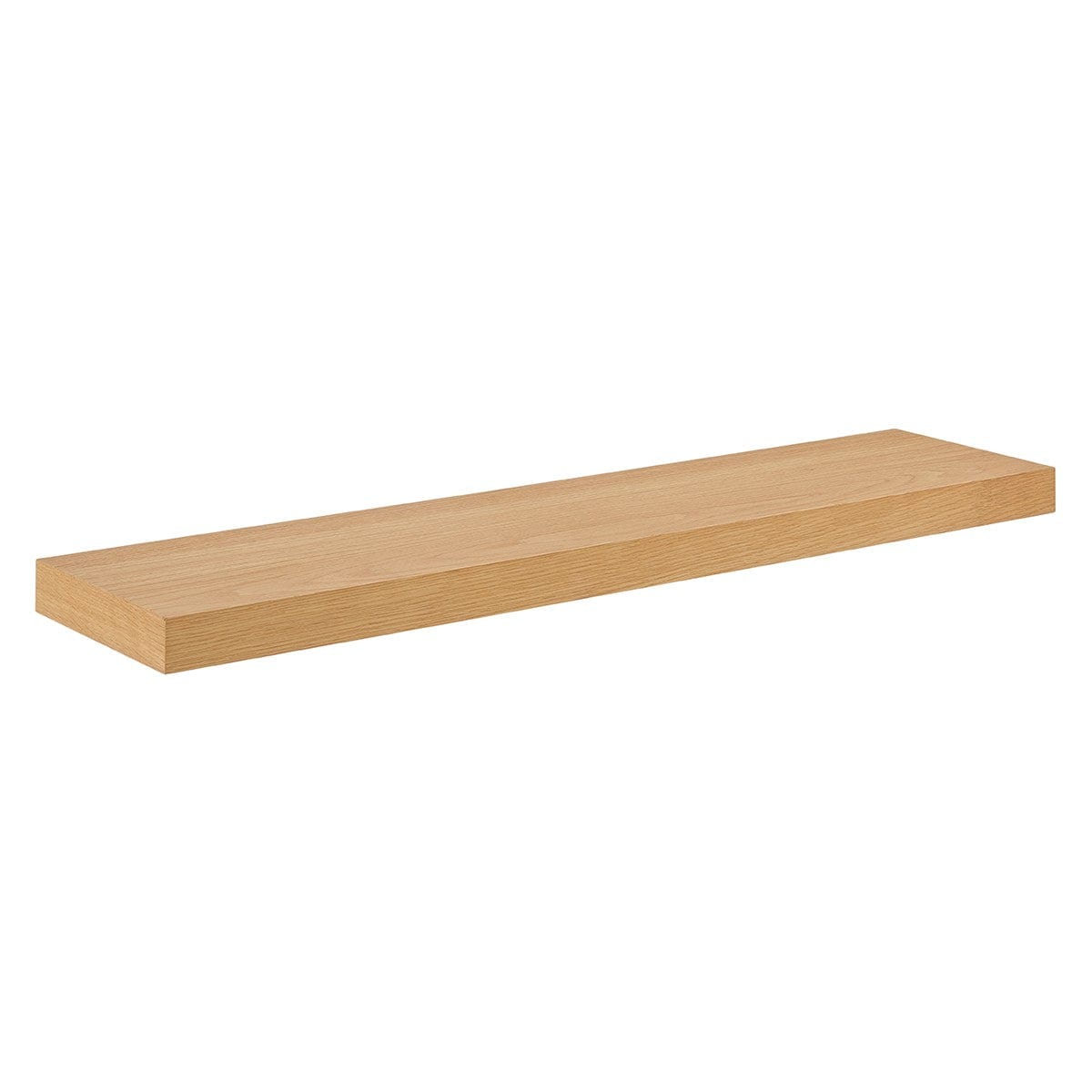 43" Natural Light Brown Wooden Floating Shelf - Homeroots