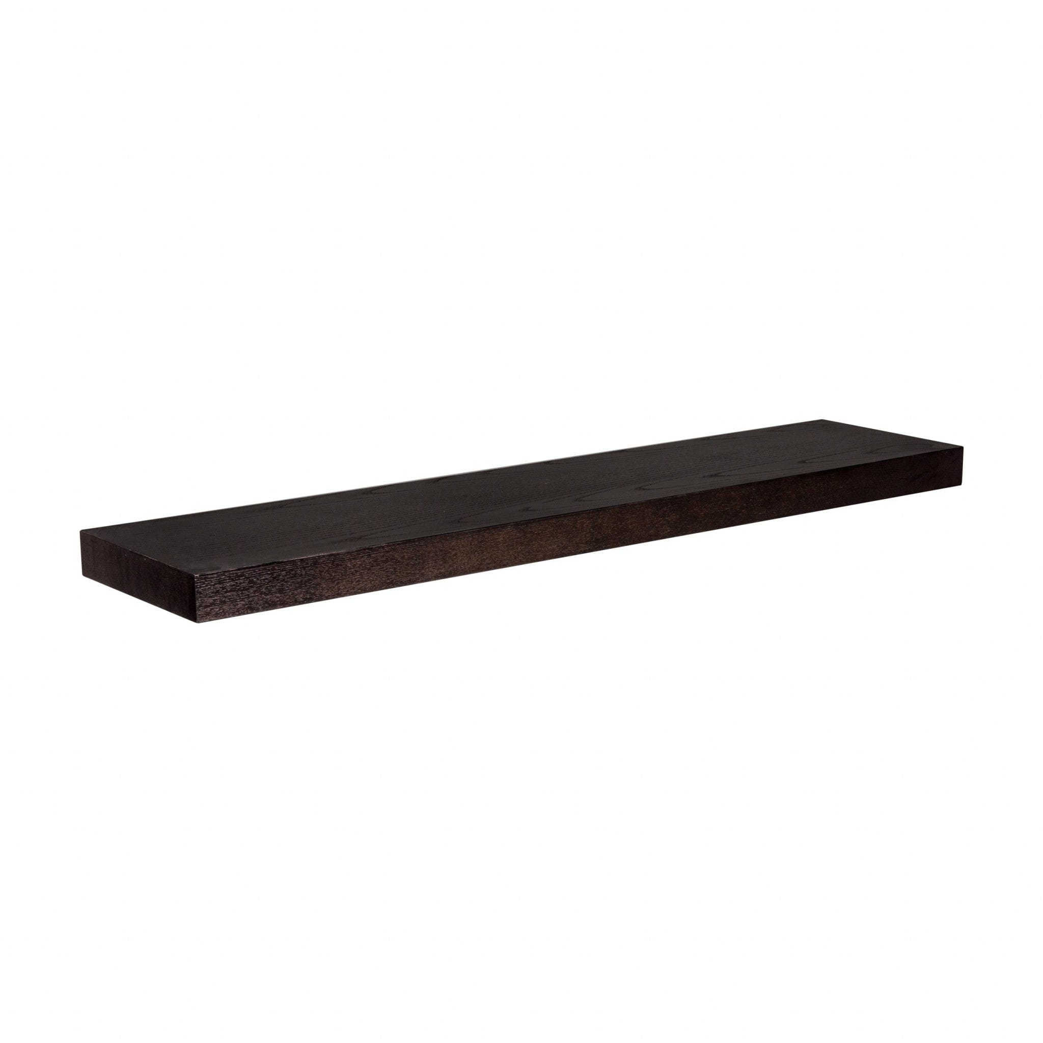 43" Espresso Wooden Wall Mounted Floating Shelf - Homeroots