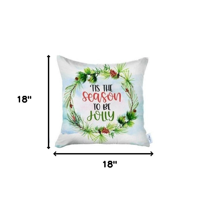 Set of 4 Merry Christmas Tis the Season Thow Pillow Covers