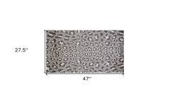 2' X 4' Gray and Brown Cheetah Washable Floor Mat - Homeroots