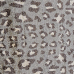 2' X 4' Gray and Brown Cheetah Washable Floor Mat - Homeroots