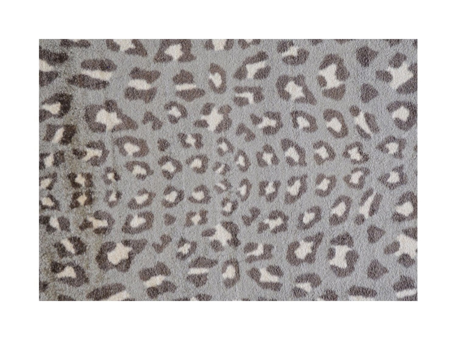 2' X 3' Gray and Brown Cheetah Washable Floor Mat - Homeroots