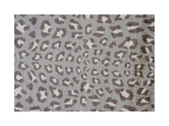 2' X 3' Gray and Brown Cheetah Washable Floor Mat - Homeroots