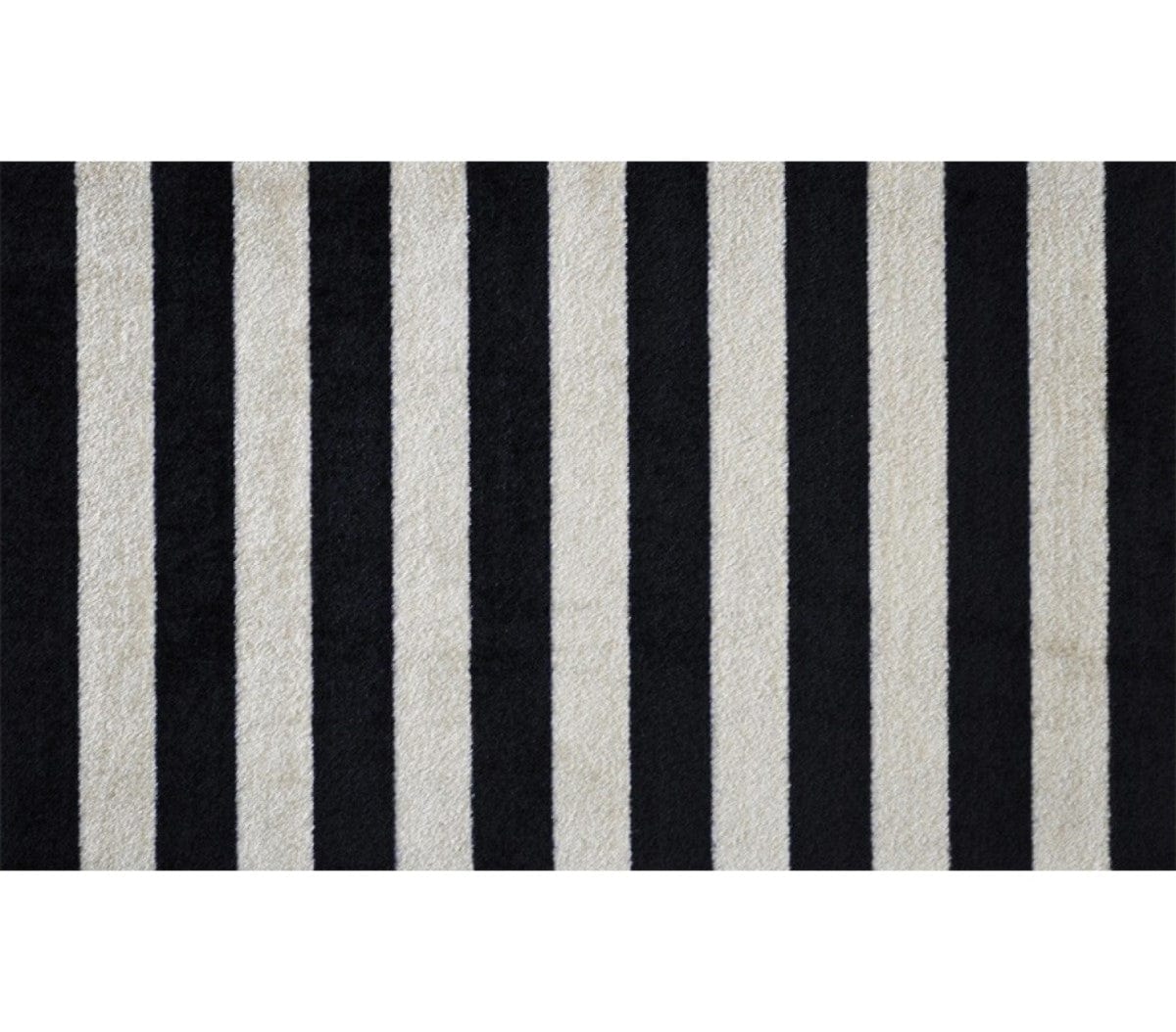 2' X 4' Black and Tan Wide Stripe Washable Floor Mat - Homeroots