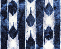 2' X 3' Shades of Blue Abstract Stripes Washable Floor Mat - Homeroots