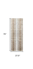 2' X 6' Sandy Shores Regatta Stripe Washable Runner Rug - Homeroots