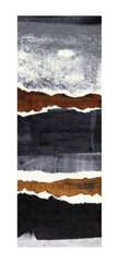 2' X 6' Gray and Brown Abstract Southwest Washable Runner Rug - Homeroots