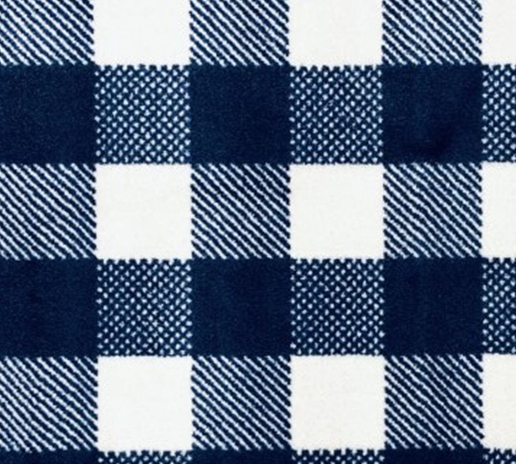 2' X 6' Navy and White Buffalo Plaid Washable Runner Rug - Homeroots