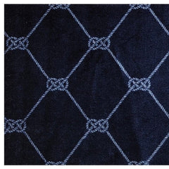 2' X 3' Navy Nautical Knots Washable Floor Mat - Homeroots