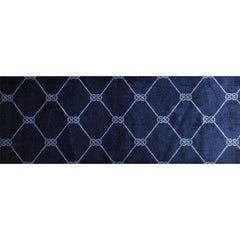 2' X 6' Navy Nautical Knots Washable Runner Rug - Homeroots