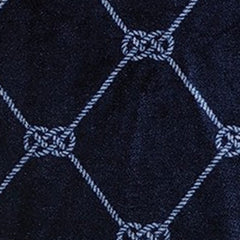 2' X 6' Navy Nautical Knots Washable Runner Rug - Homeroots