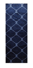 2' X 6' Navy Nautical Knots Washable Runner Rug - Homeroots