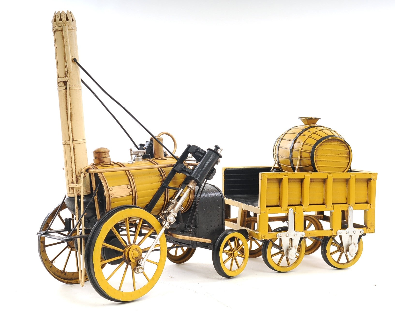 c1829 Yellow Rocket Steam Engine Model Sculpture