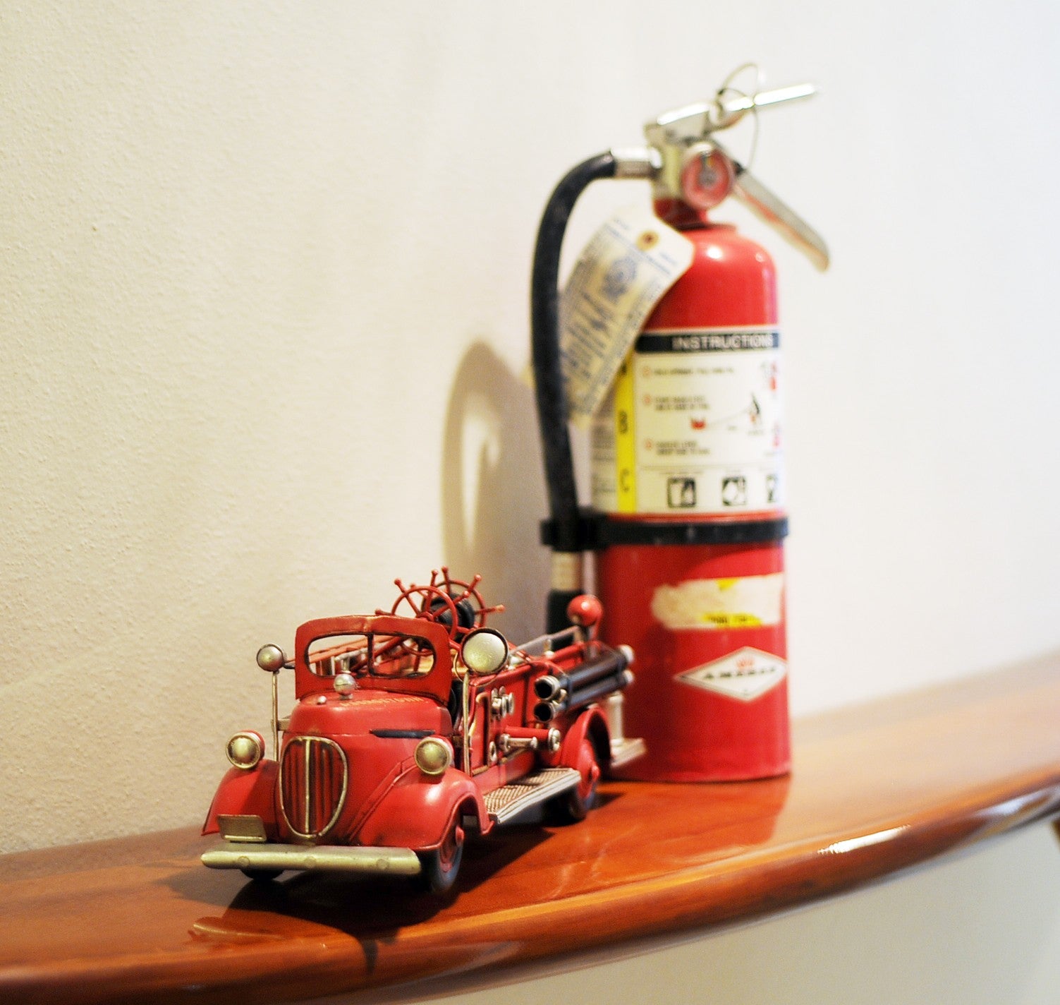 c1938 Ford Red Fire Engine Sculpture