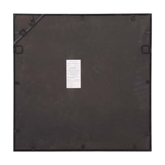 Graphite Geometric Design Square Metal Wall Mirror