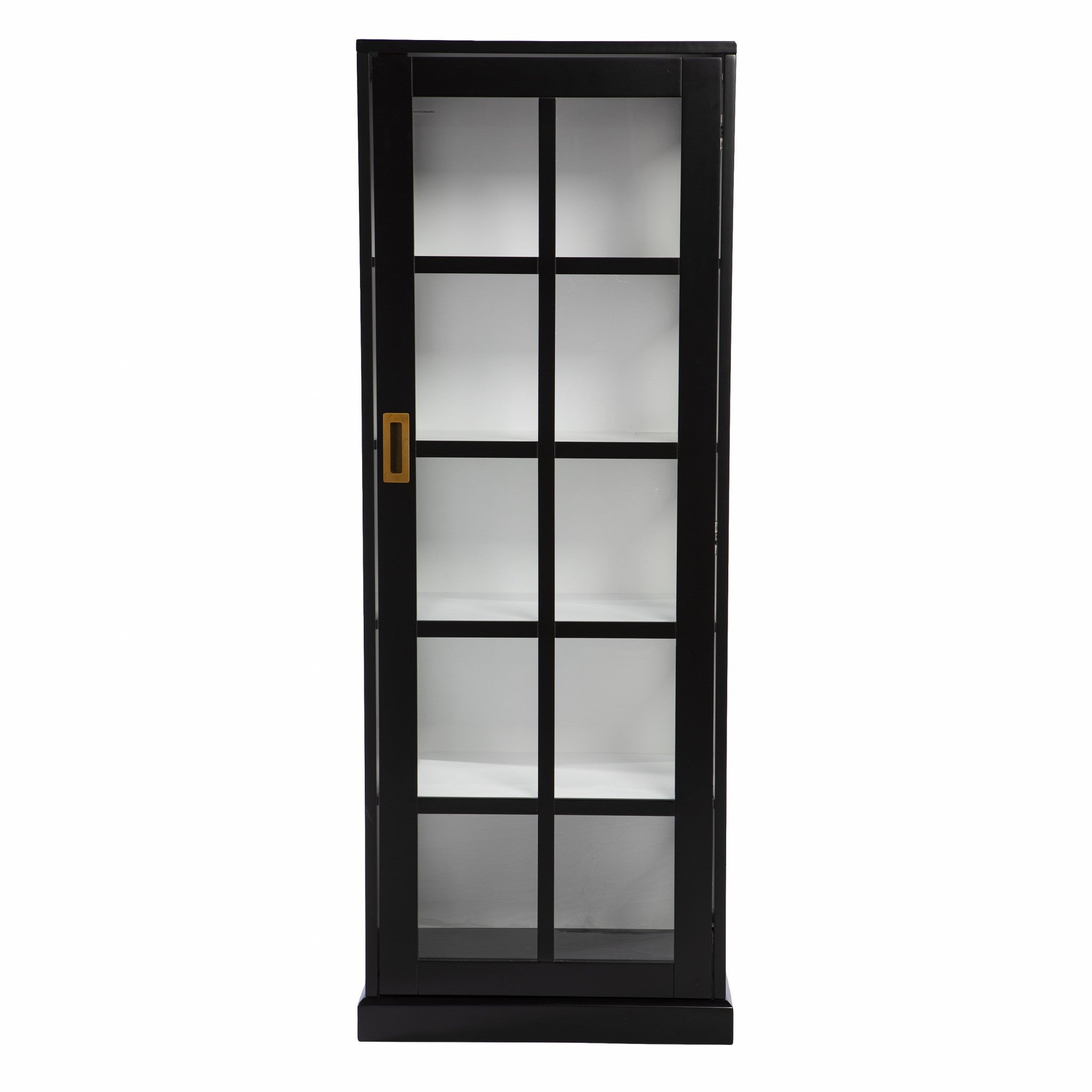 Dynasty Contemporary Black and White Tall Curio Cabinet