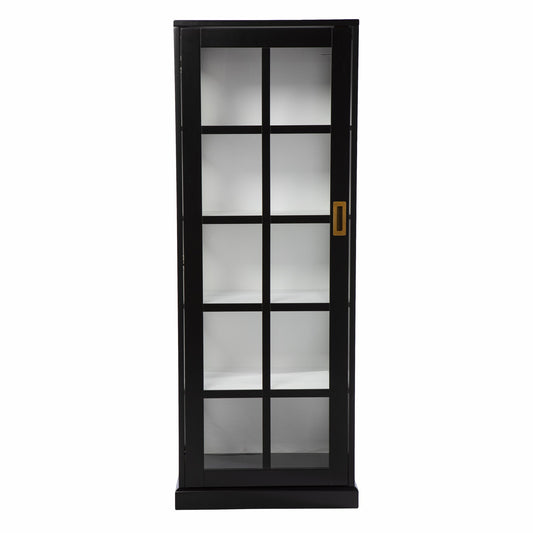 Dynasty Contemporary Black and White Tall Curio Cabinet