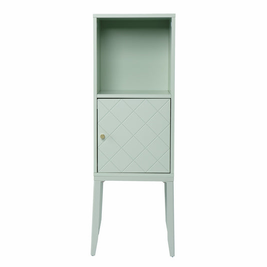 Pale Green Crosshatch Accent Storage Cabinet - Homeroots