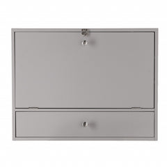 26" Gray Wall Mounted Floating Desk