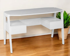 Metallic White Modern Writing Desk