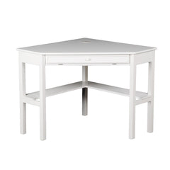 48" White Solid Wood Corner Writing Desk