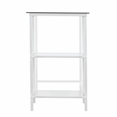 42" Clear and White Glass Writing Desk