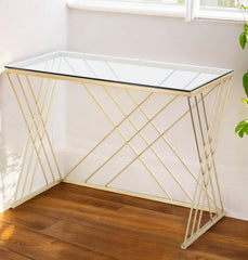 Modern Glass Top Desk