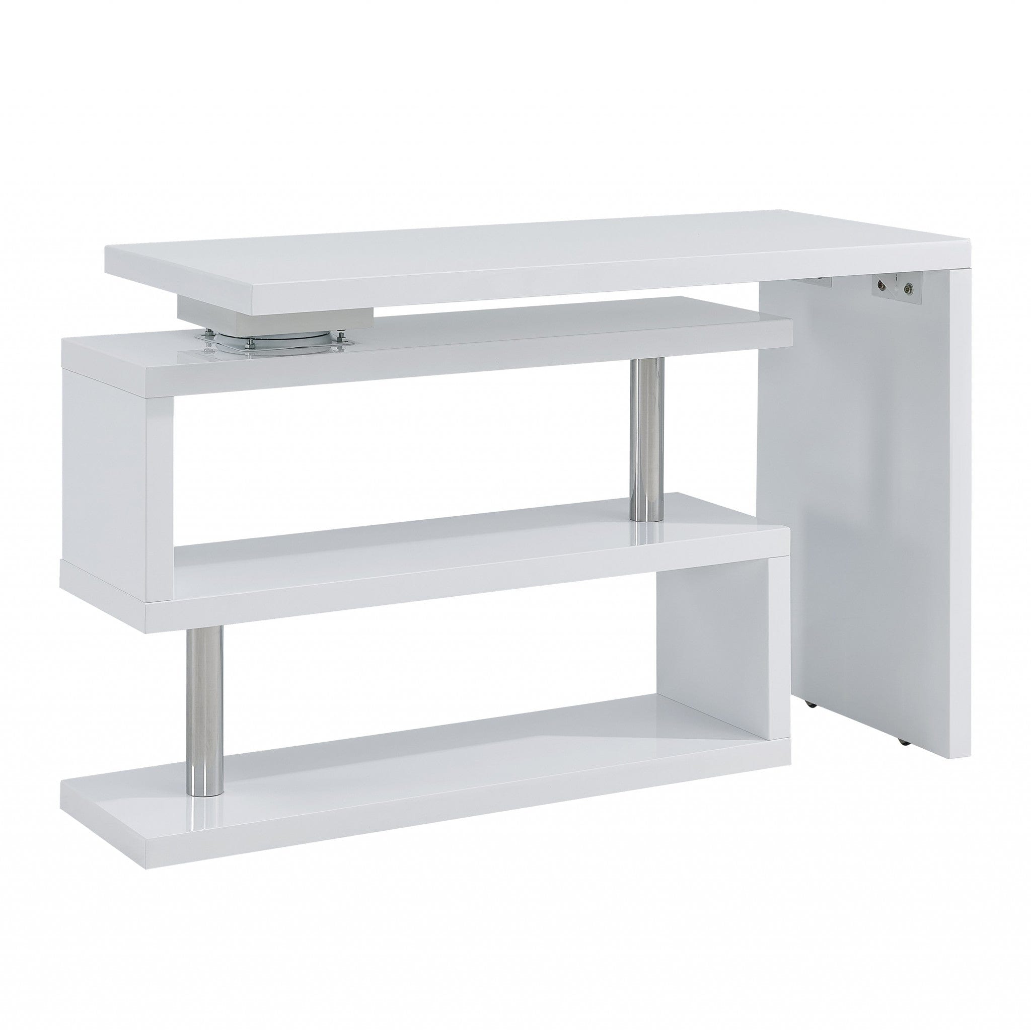 45" White Corner Writing Desk - Homeroots