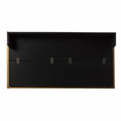 46" Black And Gold Writing Desk